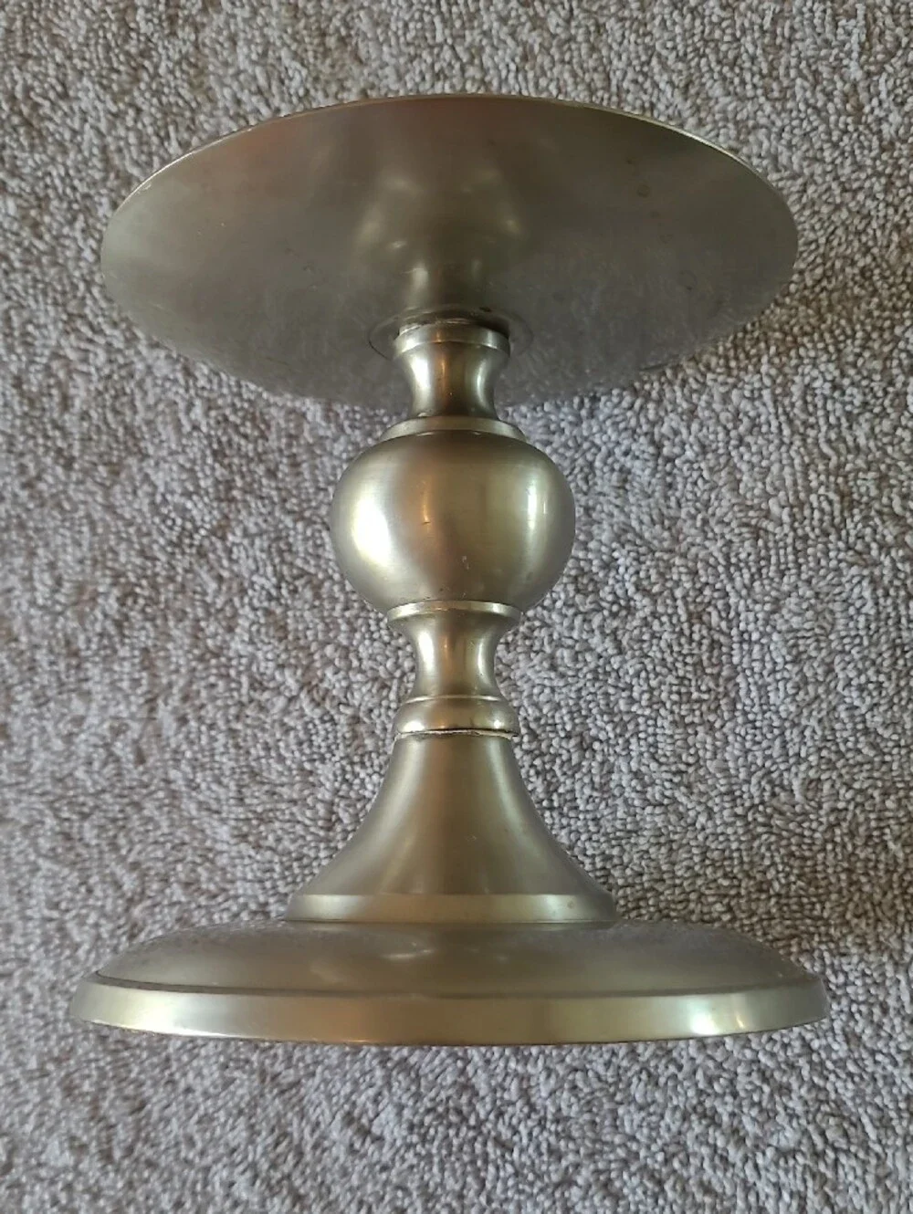 Silver Pedestal Spike Candle Holder